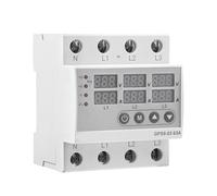1 pz GPS8-03 Relè di tensione trifase su guida Din 3P + N Relè di monitoraggio sovra e sotto tensione Protector Regola la sovracorrente 63A(GPS8-03-U-63A)