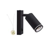 1 pz GU10 Spotlight Fitting Wall Mounted Black Body