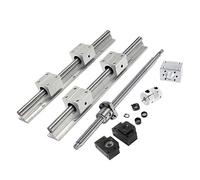 1 Pz Guida Lineare 2 Pz SBR16 + 4 Pz SBR16UU Cuscinetto Del Blocco + SFU1204 Vite A Ricircolo Di Sfere Lavorata + 1204 Alloggiamento Dado + Supporto BKBF10 + Set Accoppiatore Binario(SFU1000 SBR1000)