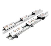 1 pz Guida lineare a doppio asse integrata in argento 38 mm SGR15N Slitta a rulli 1 set: 1 blocco SGB15N e 1 guida SGR15N Lavorazione del legno(SGB15N-5 LOCK,800mm)