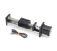 1 pz. Guida lineare a ricircolo di sfere SFU1605 con guide lineari quadrate con motore passo-passo NEMA17, lunghezza effettiva 150 mm per parti di router CNC fai da te Attuatore lineare XYZ (dimens