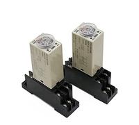 1 pz H3Y-2 AC 220 V Ritardo Temporizzatore Relè Interruttore 0-30 Minuti/Secondi Regolabile 5A con Presa di Base manopola rotante(0-30 Minute)