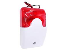 1 pz HH-103 Mini indicatore luminoso di sirena stroboscopica 12V 24V 220V 110DB suono allarme lampada luce lampeggiante cablata rosso blu(220V Red)