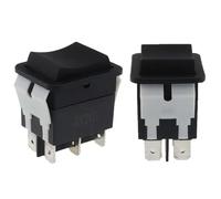1 pz HY12-9-3 6 Spilli Auto reset Pulsante On Off On Interruttore A Bilanciere Interruttori a pulsante for Utensili Elettrici 125/250 V 18/20A