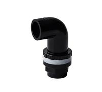 1 pz I.D20~50mm PVC Acquario Gomito 90° Connettore di scarico Giunti di troppo pieno for acquario Tubo di alimentazione di ingresso e uscita dell'acqua(Black,ID 40mm)