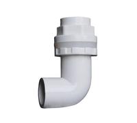 1 pz I.D20~50mm PVC Acquario Gomito 90° Connettore di scarico Giunti di troppo pieno for acquario Tubo di alimentazione di ingresso e uscita dell'acqua(White,ID 40mm)