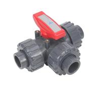 1 pz I.D20~50mm PVC T/L Tipo Valvola a sfera a 3 vie Valvola di controllo multiplo Raccordi for tubi di irrigazione da giardino Connettori for tubi dell'acqua(L Style)