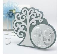 1 pz. Icona Prima Comunione con Albero della Vita, per Bomboniera Comunione, con Bambino in Preghiera