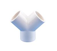 1 pz ID 20/25/32/40/50/63 mm PVC Y-type Tee connettore adattatore for tubo di irrigazione da giardino giunto a 3 vie for acquario e acquario(White,20mm)