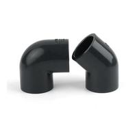 1 pz ID 20~63 mm grigio scuro gomito diretto a 90 gradi for acquario giardino irrigazione tee raccordo tubo acqua tappo terminale tubo(Union,40mm)