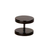 1 pz in Acciaio Inossidabile Nero bilanciere Gotico orecchino Tondo Pianura Uomini Orecchini per Compleanno, San Valentino, Anniversario Portatile e utile Attractive