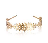 (1 pz) in lega romana dea ramo di foglie, per capelli da sposa, stile boho Alice Band (oro)