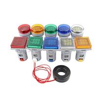 1 pz indicatore digitale AC tensione e corrente doppio display indicatore AC20V-500V 0-100A tester di tensione e corrente(Silver)