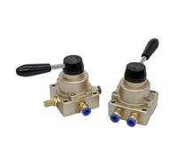 1 Pz Interruttore pneumatico valvola rotativa manuale HV200D valvola di inversione di controllo del cilindro una dentro e due fuori valvola manuale 02B (Color : HV-02, Size : No connector)