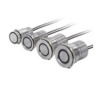 1 pz/interruttore sensore touch intelligente 12 V sensore momentaneo a scatto LED interruttore luce pulsante 16/19/22/25/30 mm IP69K DC 6 V 24 V controllo ritardo(NO LED,19MM_MOMENTARY_DC6-30V 500MA)
