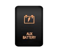 1 pz. Interruttori a pulsante LED arancioni con connettore di cablaggio adatti per Toyota Hiace Camry Corolla e Toyota Kluger/Highlander Pulsante Di Avvio Pulsante Momentaneo (Aux Battery)