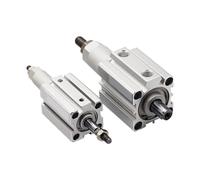 1 pz J80/100mm Alesaggio Pistone a Doppio Effetto Utensili Lega di Alluminio Corsa Regolabile Cilindro Pneumatico Compatto ad Aria Sottile(Stroke 35-35,SDAJ100 No Magnet)