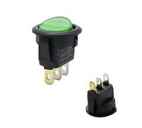 1 pz KCD1-2 12 V 220 Interruttore a levetta rotondo for luci a LED for barche SPST ON/Off Controller elettrico di vendita superiore KCD1(KCD1-2 Green 3pin,12V)