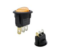 1 pz KCD1-2 12 V 220 Interruttore a levetta rotondo for luci a LED for barche SPST ON/Off Controller elettrico di vendita superiore KCD1(KCD1-2 Yellow 3pin,12V)