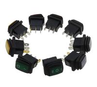 1 PZ KCD1 Interruttore impermeabile 2/3PIN con pulsante luci interruttore di alimentazione a bilanciere a prova di olio e polvere ON-OFF ON-OFF-ON(2gear 2pin Black,12V)