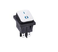 1 PZ KCD4 250 V Pannello in acciaio inossidabile Interruttore marino impermeabile a 4 pin con luce ON-OFF Alimentatore a bilanciere Pulsante LED Apparecchiature elettriche(Blue)