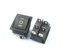 1 PZ KCD4 interruttore a bilanciere nero 25x31mm 3 modalità 6 pin interruttore for barche 16A AC250V 20A AC125V(Black No-light x1PC)