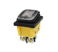 1 pz KCD4 ON OFF 30 A/250 V Heavy Duty 4 Pin DPST IP67 Sigillato Impermeabile T85 Interruttore a levetta for auto e barca con LED 12 V 220 V(Screw foot White,12-24V)