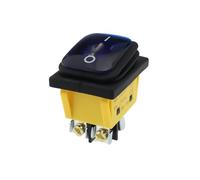 1 pz KCD4 ON OFF 30 A/250 V Heavy Duty 4 Pin DPST IP67 Sigillato Impermeabile T85 Interruttore a levetta for auto e barca con LED 12 V 220 V(Screw foot Blue,12-24V)