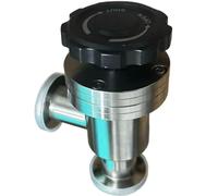 1 pz KF-40 Valvola di isolamento manuale a soffietto ad angolo retto a 90 ° - Valvola deflettore a tre vie for vuoto SS304 ad alta conduttanza