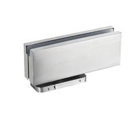 1 pz Kit di montaggio for chiudiporta a molla da pavimento for vetro singolo Oro rosa Nero opaco(Brushed Steel-C)