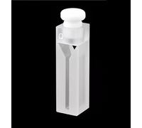 1 pz. Larghezza fessura 2 mm, lunghezza percorso 10 mm, cella cuvetta al quarzo sub-micro con spina, luce bidirezionale, volume 700 ul, guarnizioni in PTFE