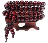 1 Pz Legno Naturale 108 Perline Bracciale Mala Preghiera Collana Link Da Polso Indossare 8mm Quattro Cerchi Regalo Per Lei O Lui Attraente Lavorazione