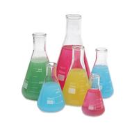 1 pz/lotto 50-2000 ml Matraccio di vetro a bocca piccola dritto, bottiglia a beuta conica, pallone triangolare in vetro for laboratorio(200ml)