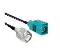 1 pz/lotto Fakra-Z tipo jack femmina a SMB/BNC/TNC/UHF/M/N/F maschio/cavo adattatore connettore antenna GPS RG174(FAKRA -TNCM,2M)