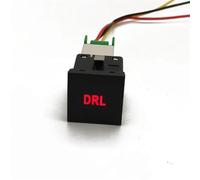 1 pz. Luce LED rossa DRL per auto, pulsante interruttore per specchietto retrovisore, accensione/spegnimento radar, adatta per VW Golf 6 Jetta 5(DRL)
