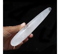 1 pz lucido 17-18 cm naturale bianco cristallo trasparente massaggio Yoni, n (Color : Thin)