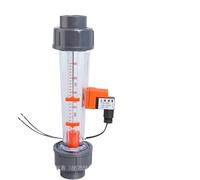 1 pz LZS-15 2-20 LPM Allarme limite basso/alto Tubo in plastica lungo Misuratore di portata a galleggiante for liquidi Misuratore di portata 'acqua Rotametro(Long Glue)