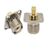 1 pz M SL16 adattatore UHF femmina a SMA SO239 PL259 femmina connettore coassiale RF pannello a 4 fori convertitore dritto(Army green,3PCS)