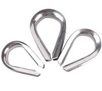 1 pz M1.5-M26 2-300 pz Din741 304 collare di protezione for fune metallica in acciaio inossidabile con anello a cuore di pollo e protezione triangolare for fune metallica(M10 12pc)