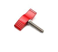 1 pz M4 M5 M6 M8 Viti a testa zigrinata tipo T/tipo 7 Vite a serraggio manuale Maniglia Vite a forma di farfalla regolabile for cursore asta guida SLR(T Type Red,M5 x 20mm)