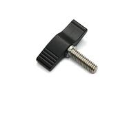 1 pz M4 M5 M6 M8 Viti a testa zigrinata tipo T/tipo 7 Vite a serraggio manuale Maniglia Vite a forma di farfalla regolabile for cursore asta guida SLR(T Type Black,M6 x 25mm)