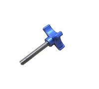 1 pz M6 M8 *da 12 mm a 60 mm in acciaio inossidabile, alluminio, stella, prugna, bachelite, serraggio manuale, manopola di serraggio, bulloni(Blue,X18mm,M6 1pc)