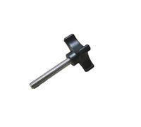 1 pz M6 M8 *da 12 mm a 60 mm in acciaio inossidabile, alluminio, stella, prugna, bachelite, serraggio manuale, manopola di serraggio, bulloni(Black,X38mm,M6 1pc)