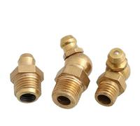 1 pz M6 M8 M10 M12 M14 M16 Ottone Ingrassatore Tettarelle da biberon Olio di Rame Bocca Filo Dritto 45 90 Gradi Giunto Universale Pistola for Grasso ugelli(M10x1 (Straight))