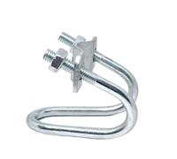 1 pz M8 Zincato Doppio Morsetto a forma di U Vite a forma di U Croce a forma di U Bullone a forma speciale Ponteggi In Acciaio Serra Per Automobili, Edilizia(25x25mm)