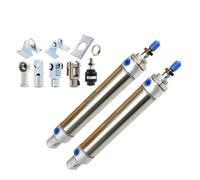 1 pz MA25 Cilindro pneumatico ad aria 25 mm Alesaggio 25-500 mm Corsa Pistone in acciaio inossidabile piccolo Cilindro a doppia azione Mini(MA25x150-CA-S,Cylinder And I)