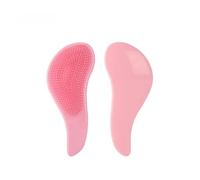1 pz massaggio antistatico spazzola for capelli doccia massaggio spazzola for capelli pettine salone strumento for lo styling dei capelli manico magico pettine(Pink)