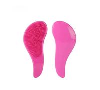 1 pz massaggio antistatico spazzola for capelli doccia massaggio spazzola for capelli pettine salone strumento for lo styling dei capelli manico magico pettine(Rose red)