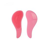 1 pz massaggio antistatico spazzola for capelli doccia massaggio spazzola for capelli pettine salone strumento for lo styling dei capelli manico magico pettine(Girly pink)