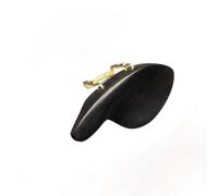 1 pz mentoniera per violino in legno di rosa/ebano/giuggiola con staffa standard 3/4 4/4 (Color : Ebony)